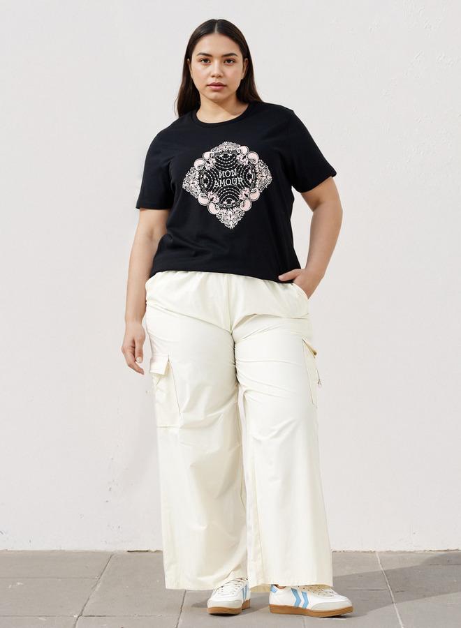  أولا بوبكن تيشيرت بطبعة جرافيك مقاس كبير من أولا بوبكن - Image 2